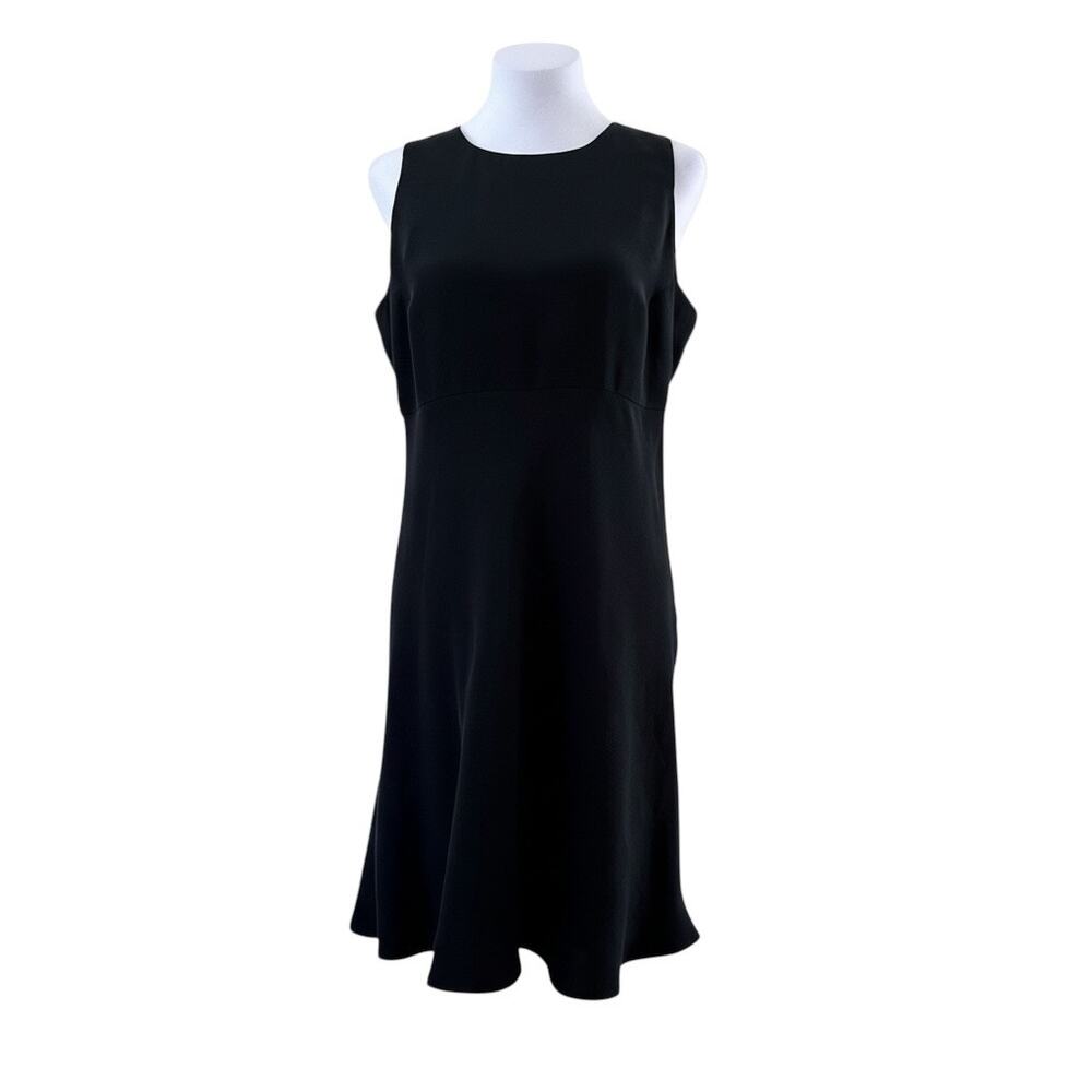 I.N.C. International Concepts Women Black Sleeveless Silk Sheath Dress Size 10